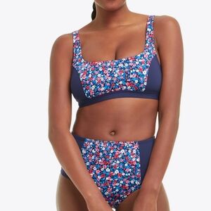 Draper James x Lands End High Waist Swim Bottom